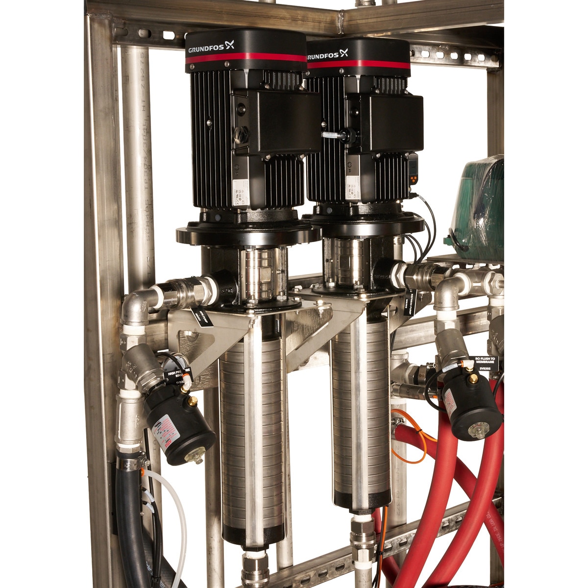 close view of Grundfos Booster Pump